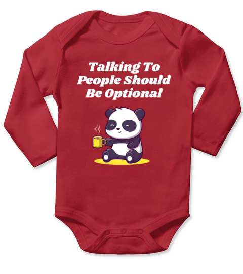 Talking To People Optional Introvert Nerd Antisoci Long Sleeve Baby One-Piece