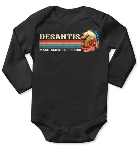 Vintage Distressed Desantis 2024 Election Long Sleeve Baby One-Piece