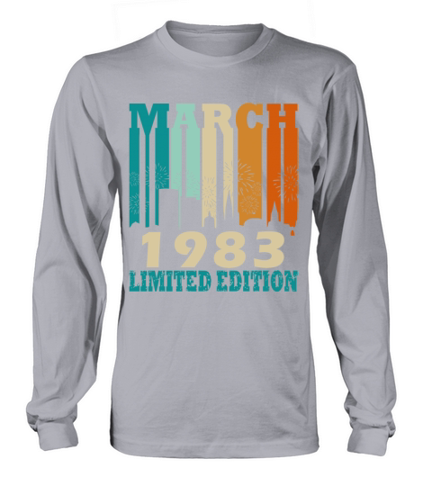 March 1983 vintage retro birthday Long sleeved Unisex