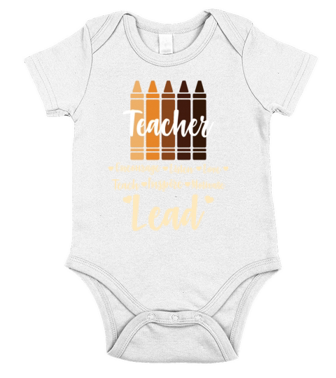 Black Teacher Melanin Crayons Black History Month Short Sleeve Baby One-Piece