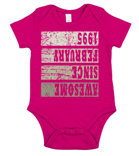 Born 1995 February 28th Birthday Gift Short Sleeve Baby One-Piece