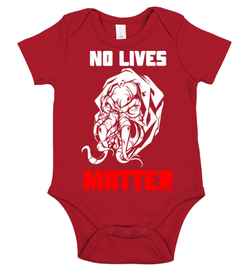 No Lives Matter Cthulhu Horror Monster T-Shirt Short Sleeve Baby One-Piece