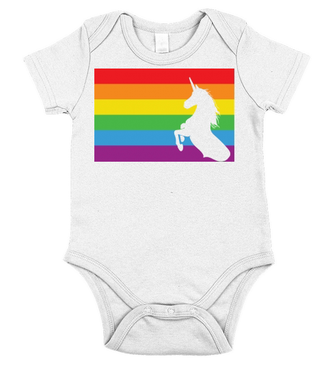 Pansexual Flag Unicorn Pan Pride Short Sleeve Baby One-Piece