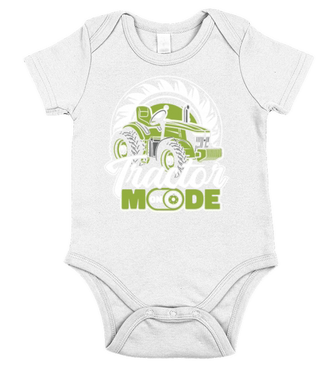 Tractor Mode On Rancher Agribusiness Agriculture Short Sleeve Baby One-Piece