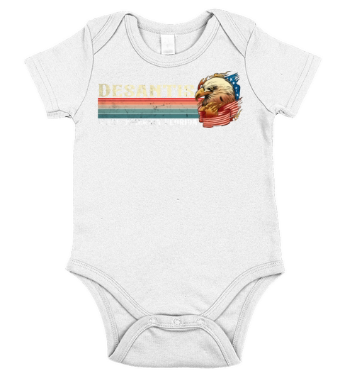 Vintage Distressed Desantis 2024 Election Short Sleeve Baby One-Piece