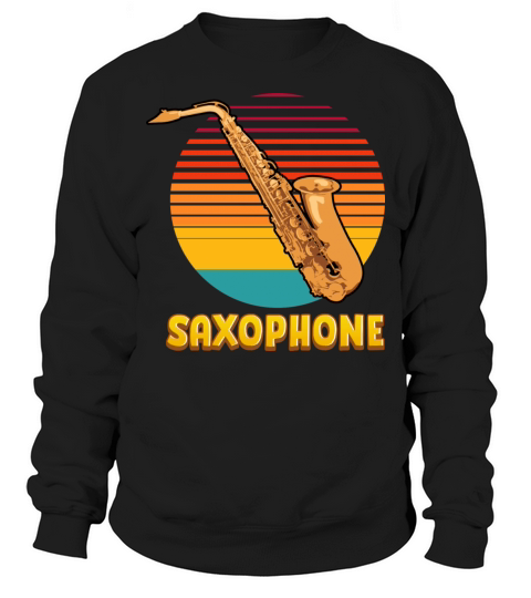 Retro Saxophone Sweatshirt Unisex