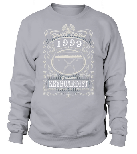 Vintage 1999 Keyboardist Birthday Gift Keyboard Sweatshirt Unisex