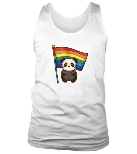 Cute Kawaii Panda Pride with rainbow flag Tank Top Unisex