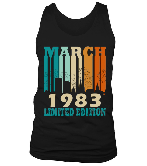 March 1983 vintage retro birthday Tank Top Unisex