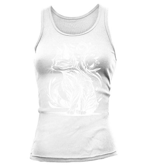 Vintage Tattoo Tribal Lines Style Cat Tank top Woman