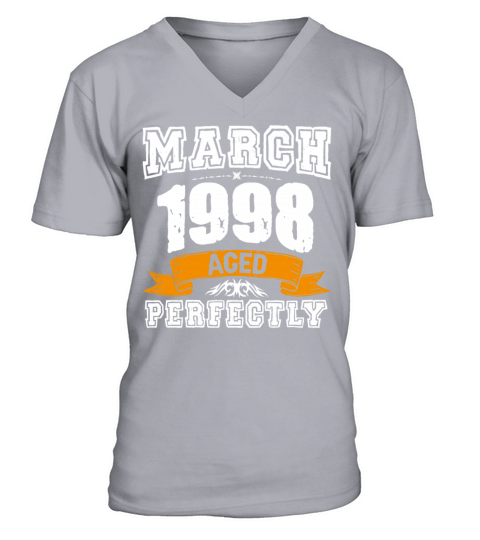March 1998 Vintage Birthday Present V-Neck T-shirt