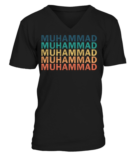 Muhammad Name T Shirt - Muhammad Vintage Retro Nam V-Neck T-shirt