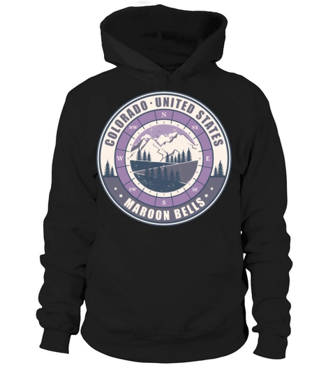 Maroon Bells Colorado United States Vintage Hiking Hoodie Unisex