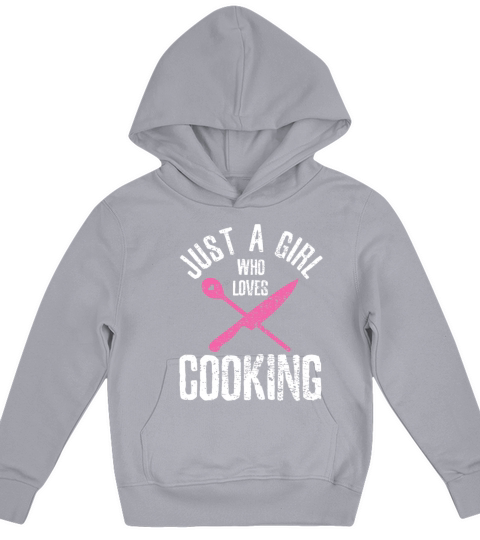 Cook Just A Girl Who Loves Cooking Chef Vintage Kids Hoodie