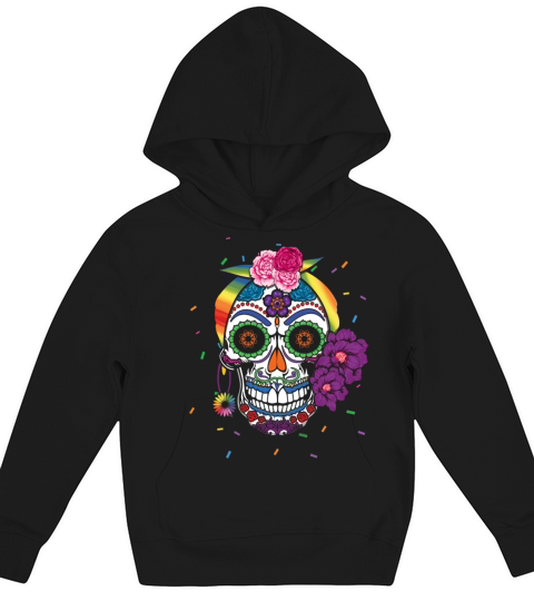 Gay Dia De Los Muertos LGBTQ LGBT Pride Month Kids Hoodie