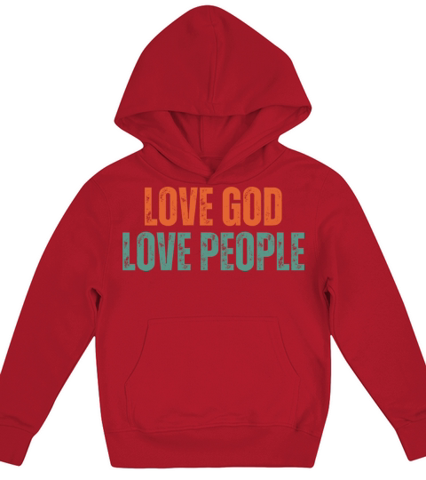 Love God Love People - Christian Quotes Kids Hoodie