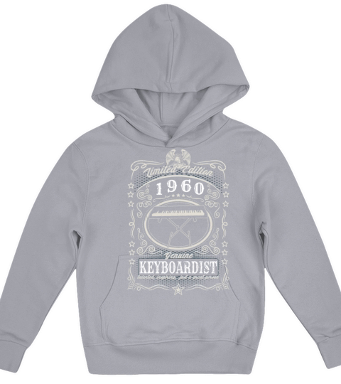 Vintage 1960 Keyboardist Birthday Gift Keyboard Kids Hoodie