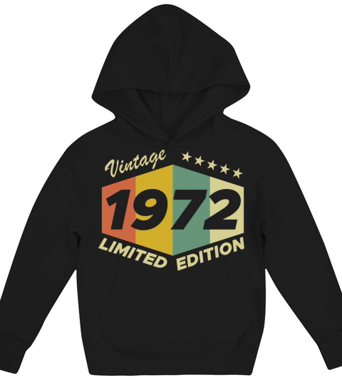 vintage 1972 limited edition new Kids Hoodie