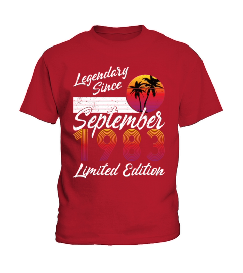40th birthday september 1983 legendary since 1983 Kids T-Shirt