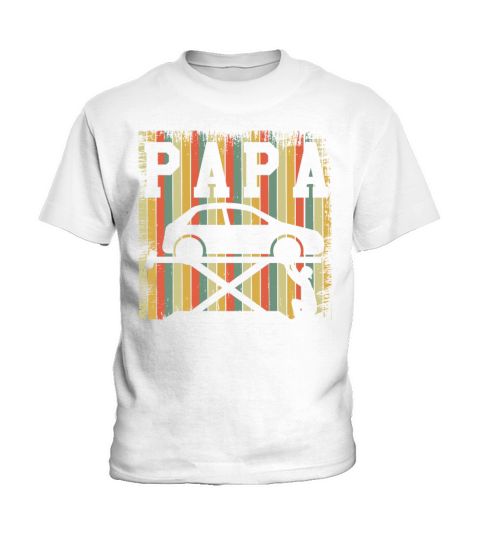 Car Mechanic Papa Retro Vintage Fathers Day Kids T-Shirt
