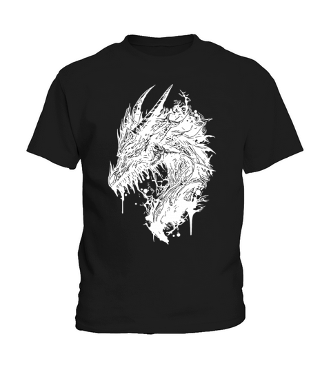 Creepy Vintage Dragon Kids T-Shirt