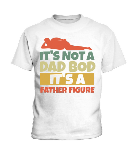 Funny Dad Body Figure Retro Vintage Fathers Day Kids T-Shirt