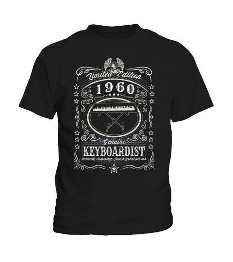 Vintage 1960 Keyboardist Birthday Gift Keyboard Kids T-Shirt