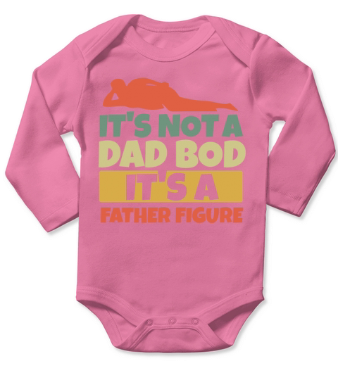 Funny Dad Body Figure Retro Vintage Fathers Day Long Sleeve Baby One-Piece