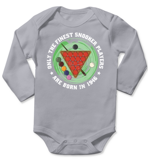 Snooker born in 1946 Vintage Birthday Snooker-game Long Sleeve Baby One-Piece