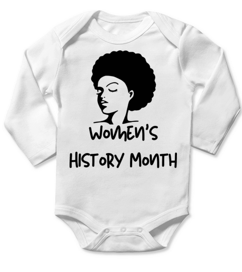 Women s History Month Long Sleeve Baby One-Piece