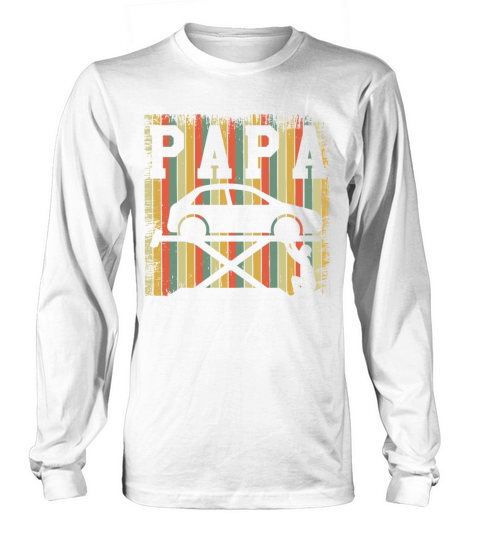 Car Mechanic Papa Retro Vintage Fathers Day Long sleeved Unisex