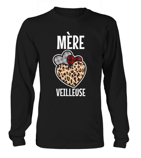 Hearts Leopard Mom French Happy Mothers Day Long sleeved Unisex