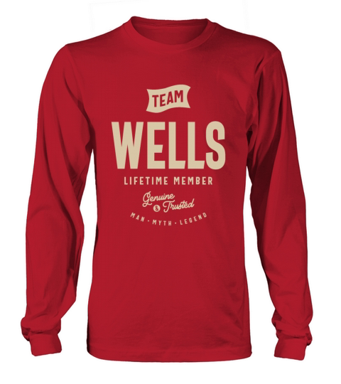 Team Wells Lifetime Member - Name Wells Long sleeved Unisex
