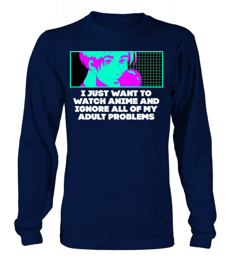 Watch Anime and Ignore My Adult Problems Manga Emo Long sleeved Unisex