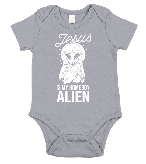 Christian Christianity Homeboy Alien Jesus Short Sleeve Baby One-Piece