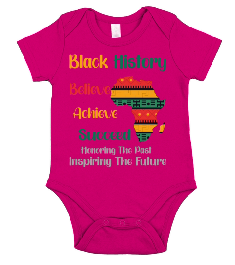 Honoring Past Inspiring Future Black History Month Short Sleeve Baby One-Piece