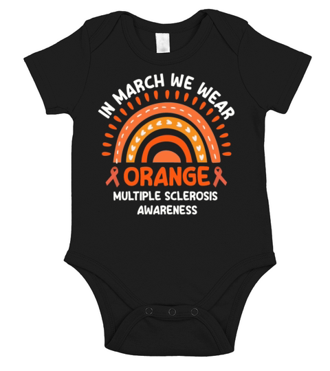 In March We Wear Orange Short Sleeve Baby One-Piece