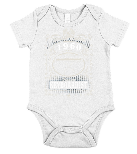 Vintage 1960 Keyboardist Birthday Gift Keyboard Short Sleeve Baby One-Piece