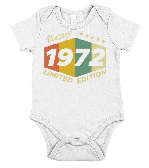 vintage 1972 limited edition new Short Sleeve Baby One-Piece