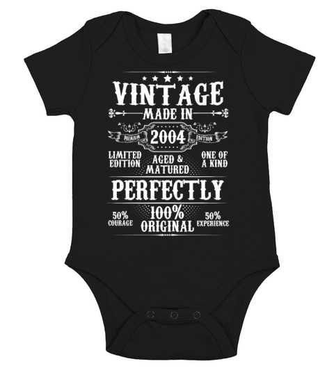 Vintage Made In 2004 Aged Matured Perfectly Short Sleeve Baby One-Piece