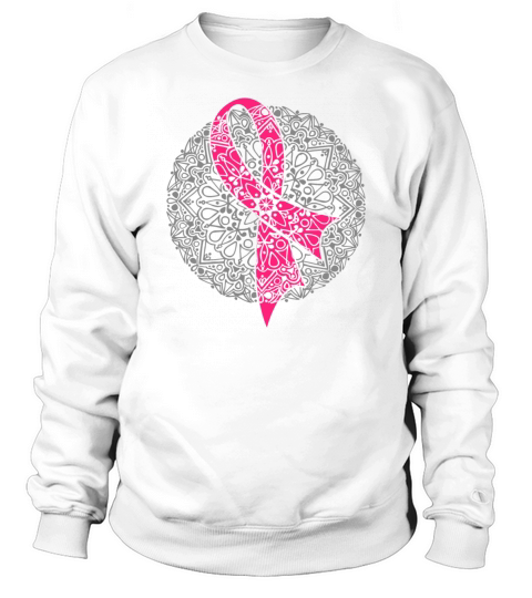 Breast Cancer Mandala Sweatshirt Unisex