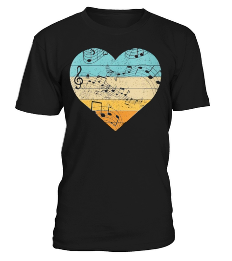 345Vintage Heart Music Notes Teacher T-Shirt Unisex