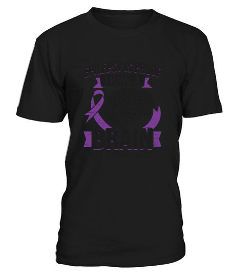 Epilepsy Brain Purple Ribbon Epileptic Epilepsy T-Shirt Unisex