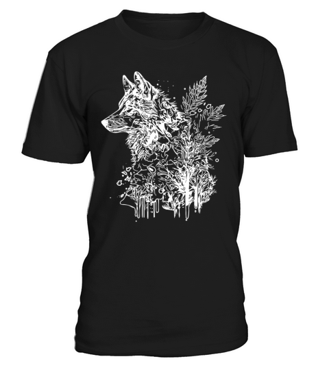 Vintage Wolf Head Portrait Nature Ink Tattoo Style T-Shirt Unisex