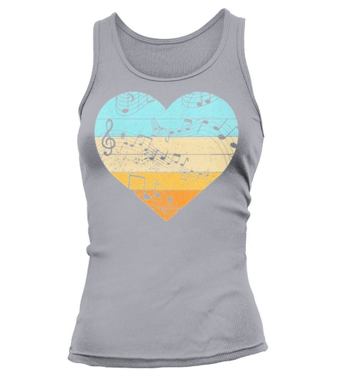345Vintage Heart Music Notes Teacher Tank top Woman