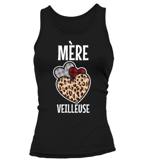 Hearts Leopard Mom French Happy Mothers Day Tank top Woman