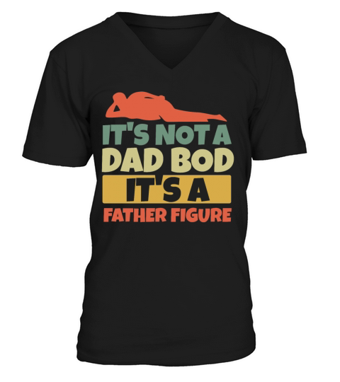 Funny Dad Body Figure Retro Vintage Fathers Day V-Neck T-shirt