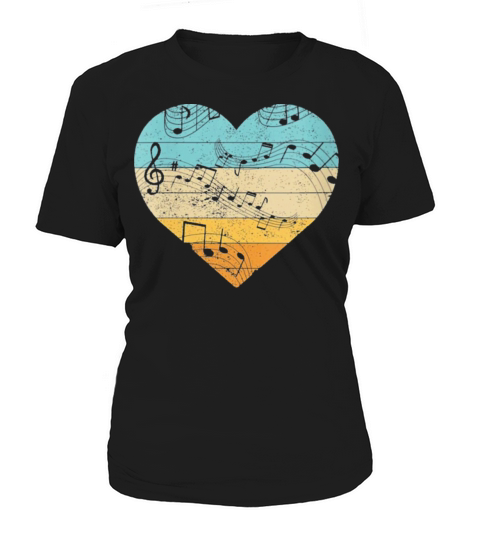 345Vintage Heart Music Notes Teacher Women's T-Shirt