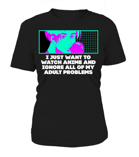 Watch Anime and Ignore My Adult Problems Manga Emo Women's T-Shirt