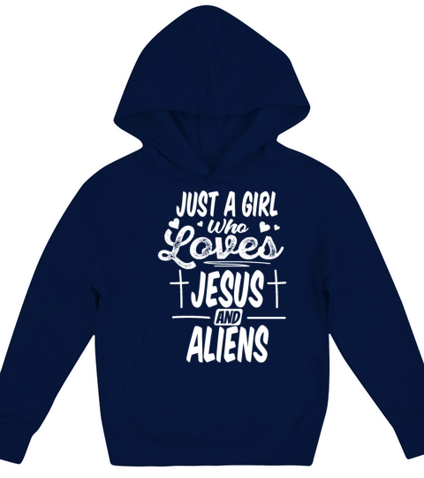 Christian Christianity Funny Alien Jesus Kids Hoodie
